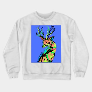 mexican reindeer venado ecopop in totonac patterns art Crewneck Sweatshirt